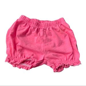 5/$25 Carter’s Ruffle Elastic Waist and Leg Cuff Pink Shorts Baby 6 Months